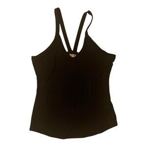 Free People intimately women's medium new black Ribbed Knit Top